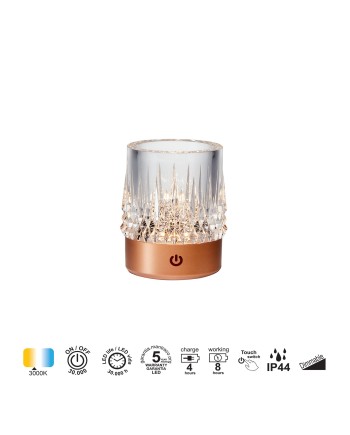 LAX * SOBREMESA 1W  3000K ORO ROSA